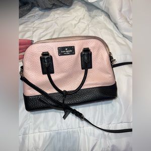 Black and light pink kate spade purse